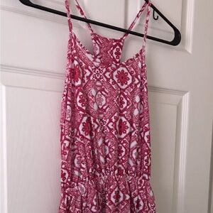 Pink Rose Pink/Raspberry Printed Dress! Small (S)
